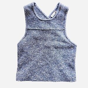 Jonathan Simkhai Sianna Cross Back Tank In "Midnight Tide"